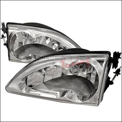 Ford Mustang Spec-D Crystal Housing Headlights - Chrome - LH-MST94-WJ