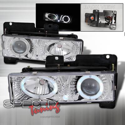 Chevrolet C10 Spec-D Projector Headlights - Chrome - LHP-C1088-WJ