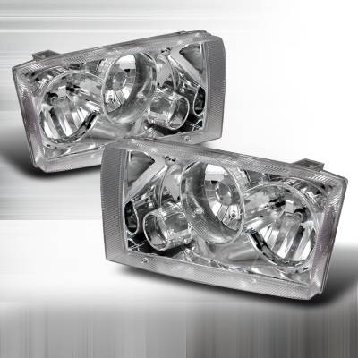 Ford F350 Superduty Spec-D Projector Headlights - Chrome - LHP-F25099-APC