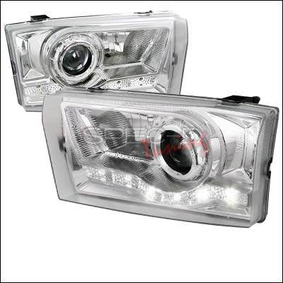 Ford F250 Spec-D LED Projector Headlights - Chrome Housing - LHP-F25099-RS
