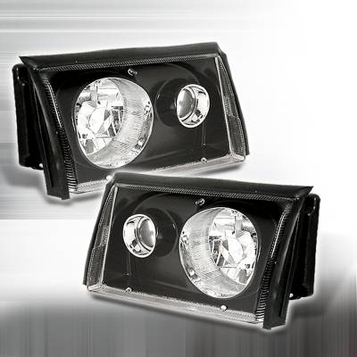 Ford Mustang Spec-D Projector Headlights - Black - LHP-MST87JM-APC