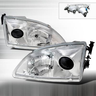 Ford Mustang Spec-D Projector Headlights - Chrome - LHP-MST95-APC