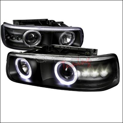 Chevrolet Silverado Spec-D Projector Headlights - Black Housing - LHP-SIV99JM-RS