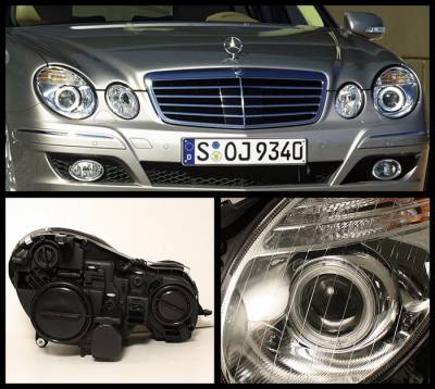 Spyder - Mercedes-Benz E Class Spyder Projector Headlights - Chrome - PRO-CL-MW21107-C - Image 2