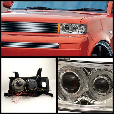 Spyder Auto - Scion xB Spyder Halo Projector Headlights - Chrome - PRO-ON-TSXB03-HL-C - Image 2