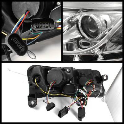 Spyder Auto - Audi A6 Spyder Daytime Running LED Projector Headlights - Chrome - PRO-YD-ADA605-HID-DRL-C - Image 2