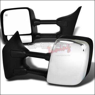 Nissan Titan Spec-D Heated Towing Mirrors- Power - Chrome Cover - RMX-TIT04CRH-P-FS