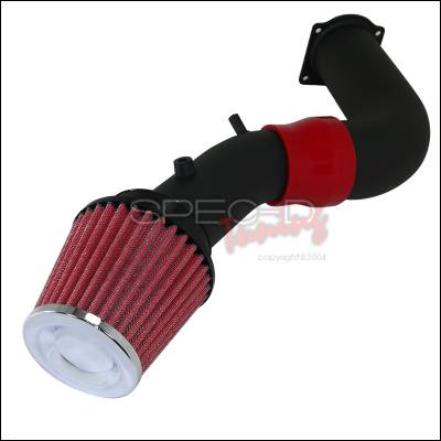 Ford Mustang Spec-D Cold Air Intake Red Filter - Black Pipe - AFC-MST99V6-BR-KM