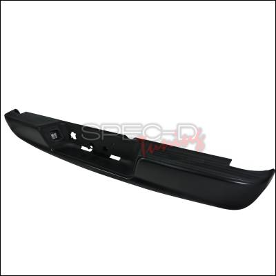 Dodge Ram Spec-D Rear Bumper Step - Black with 4 Brackets - SRB-RAM024BBK-FS