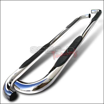 Hummer H3 Spec-D 3 Inch Round Stainless Finish Side Step Bars - SSB3-H306S2-WB