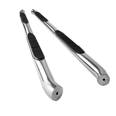 Acura MDX Spyder 3 Inch Round Side Step Bar - Polished T-304 Stainless Steel - SSB-AM-A07S1608H