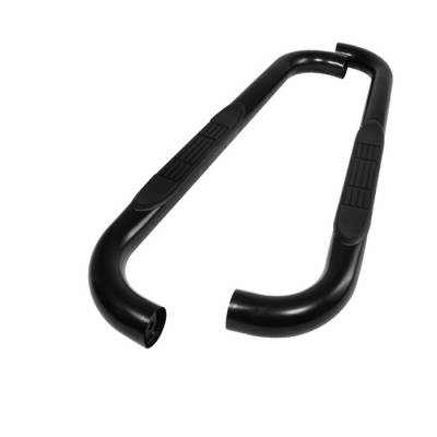 GMC Yukon Spyder 3 Inch Round Side Step Bar- Powder Coated Black - SSB-CB-A07S0409H-BK