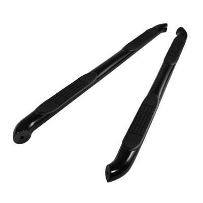 Chevrolet Equinox Spyder 3 Inch Round Side Step Bar- Powder Coated Black - SSB-CEQ-A07S0424-BK