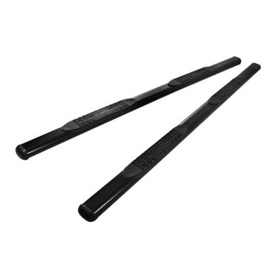 GMC Sierra Spyder 4 Inch Oval Side Step Bar- Powder Coated Black - SSB-CS-A09S0102-BK