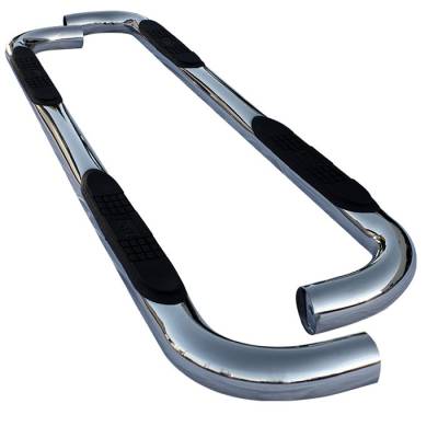 Dodge Ram Spyder 3 Inch Round Side Step Bar T-304 Stainless SteelPolished - SSB-DR-A07S0800H