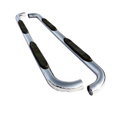 Dodge Ram Spyder 3 Inch Round Side Step Bar T-304 Stainless SteelPolished - SSB-DR-A07S0819T