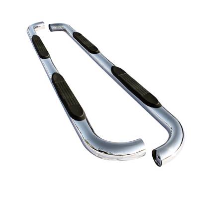 Dodge Ram Spyder 3 Inch Round Side Step Bar - Polished T-304 Stainless Steel - SSB-DR-A07S0819T