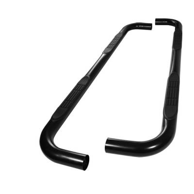 Dodge Ram Spyder 3 Inch Round Side Step Bar- Powder Coated Black - SSB-DR-A07S0819T-BK