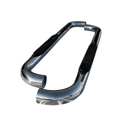 Dodge Ram Spyder 3 Inch Round Side Step Bar T-304 Stainless SteelPolished - SSB-DR-A07S0822