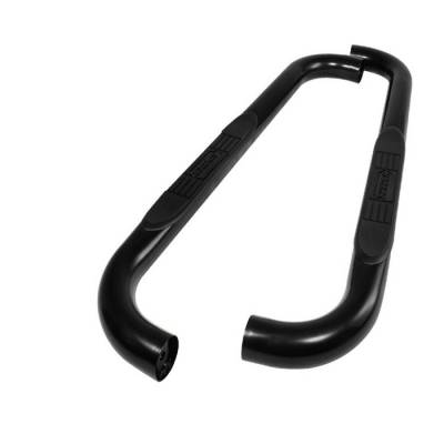 Dodge Ram Spyder 3 Inch Round Side Step Bar- Powder Coated Black - SSB-DR-A07S0822-BK