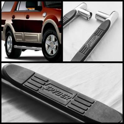 Spyder Auto - Ford Escape Spyder 3 Inch Round Side Step Bar - Polished T-304 Stainless Steel - SSB-FE-A07S0509T - Image 2