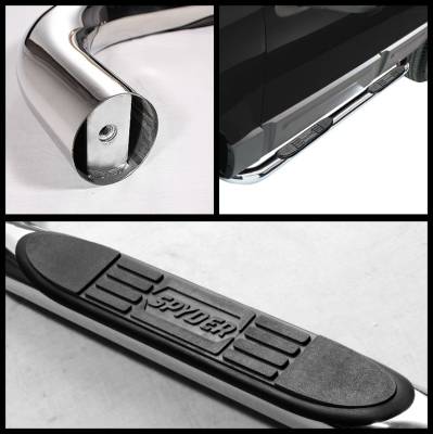 Spyder Auto - Ford Expedition Spyder 3 Inch Round Side Step Bar - Polished T-304 Stainless Steel - SSB-FE-A07S0526 - Image 2