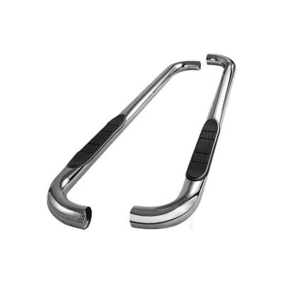 Ford E-Series Spyder 3 Inch Round Side Step Bar T-304 Stainless SteelPolished - SSB-FEC-A07S0529