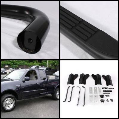 Spyder Auto - Ford F150 Spyder 3 Inch Round Side Step Bar - Polished T-304 Stainless Steel - SSB-FF-A07S0505H - Image 2