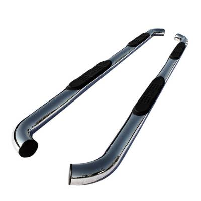 Jeep Wrangler Spyder 3 Inch Round Side Step Bar T-304 Stainless SteelPolished - SSB-JW-A07S0908