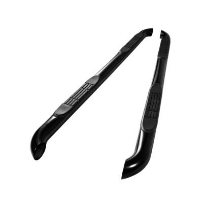 Kia Sorento Spyder 3 Inch Round Side Step Bar- Powder Coated Black - SSB-KSO-A07S1703-BK
