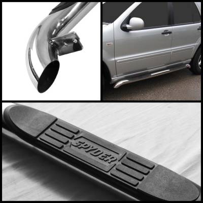 Spyder Auto - Land Rover Discovery Spyder 3 Inch Round Side Step Bar - Polished T-304 Stainless Steel - SSB-LR3-A07S2002 - Image 2