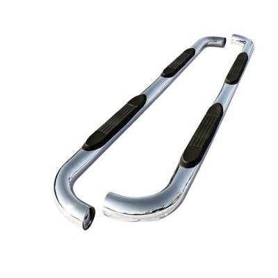 Nissan Titan Spyder 3 Inch Round Side Step Bar T-304 Stainless SteelPolished - SSB-NT-A07S1206T