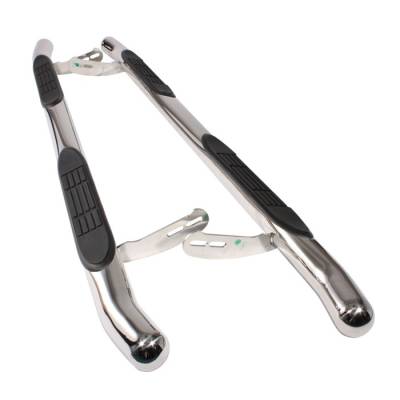 Toyota Highlander Spyder 3 Inch Round Side Step Bar T-304 Stainless SteelPolished - SSB-TH-A07S1019