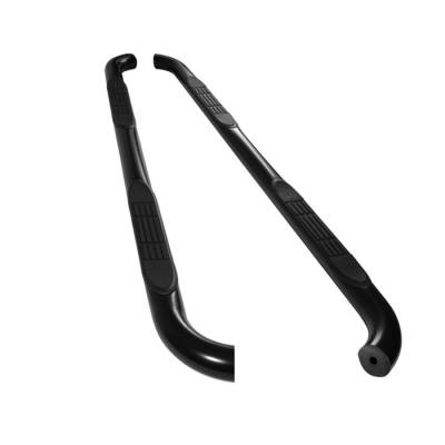 Toyota Tacoma Spyder 3 Inch Round Side Step Bar- Powder Coated Black - SSB-TT-A07S1048-BK