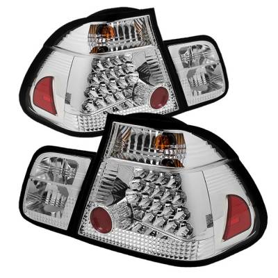 BMW 3 Series 4DR Spyder LED Taillights - Chrome - 111-BE4602-4D-LED-C