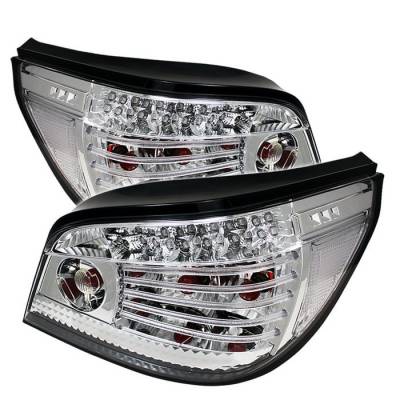 BMW 5 Series Spyder LED Taillights - Chrome - 111-BE6004-LED-C