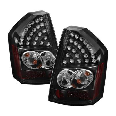 Chrysler 300 Spyder LED Taillights - Black - 111-C308-LED-BK