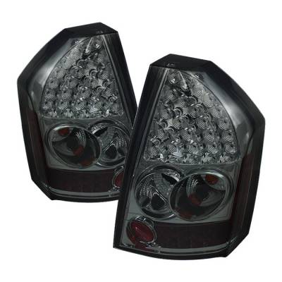 Chrysler 300 Spyder LED Taillights - Smoke - 111-C308-LED-BK