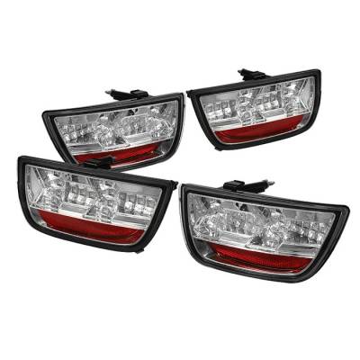 Chevrolet Camaro Spyder LED Taillights - Chrome - 111-CCAM2010-LED-C