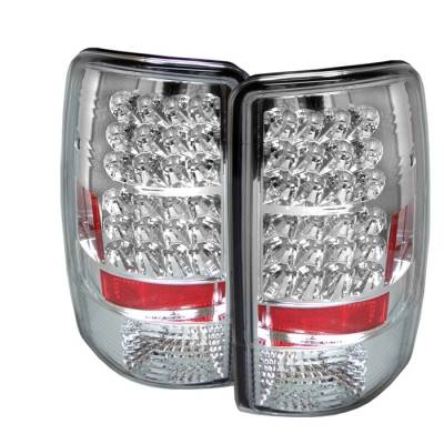 GMC Denali Spyder LED Taillights - Chrome - 111-CD00-LED-C