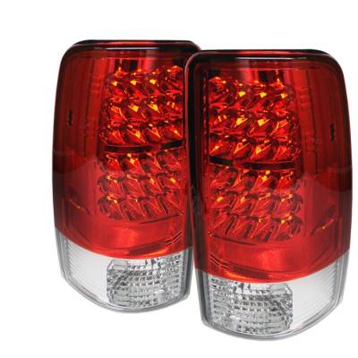 GMC Yukon Spyder LED Taillights - Red Clear - 111-CD00-LED-RC