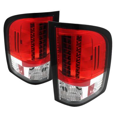 Spyder. - Chevrolet Silverado Spyder LED Taillights - Red Clear - 111-CS2010-LED-RC - Image 1