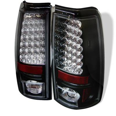 GMC Sierra Spyder LED Taillights - Black - 111-CS99-LED-BK