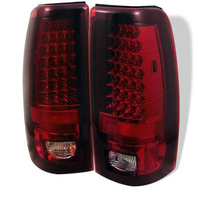GMC Sierra Spyder LED Taillights - Red Clear - 111-CS99-LED-RC
