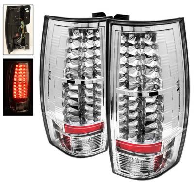 GMC Yukon Spyder LED Taillights - Chrome - 111-CSUB07-LED-C