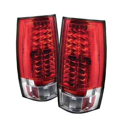 GMC Yukon Spyder LED Taillights - Red Clear - 111-CSUB07-LED-RC