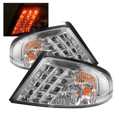 Dodge Stratus 4DR Spyder LED Taillights - Chrome - 111-DSTR01-LED-C