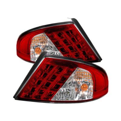 Dodge Stratus 4DR Spyder LED Taillights - Red Clear - 111-DSTR01-LED-C