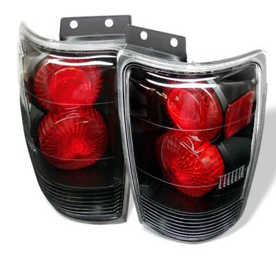 Ford Expedition Spyder Euro Style Taillights - Black - 111-FE97-BK