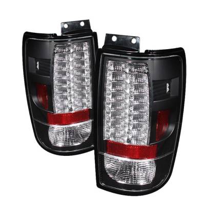 Ford Expedition Spyder Version 2 LED Taillights - Black - 111-FE97-LED-G2-BK